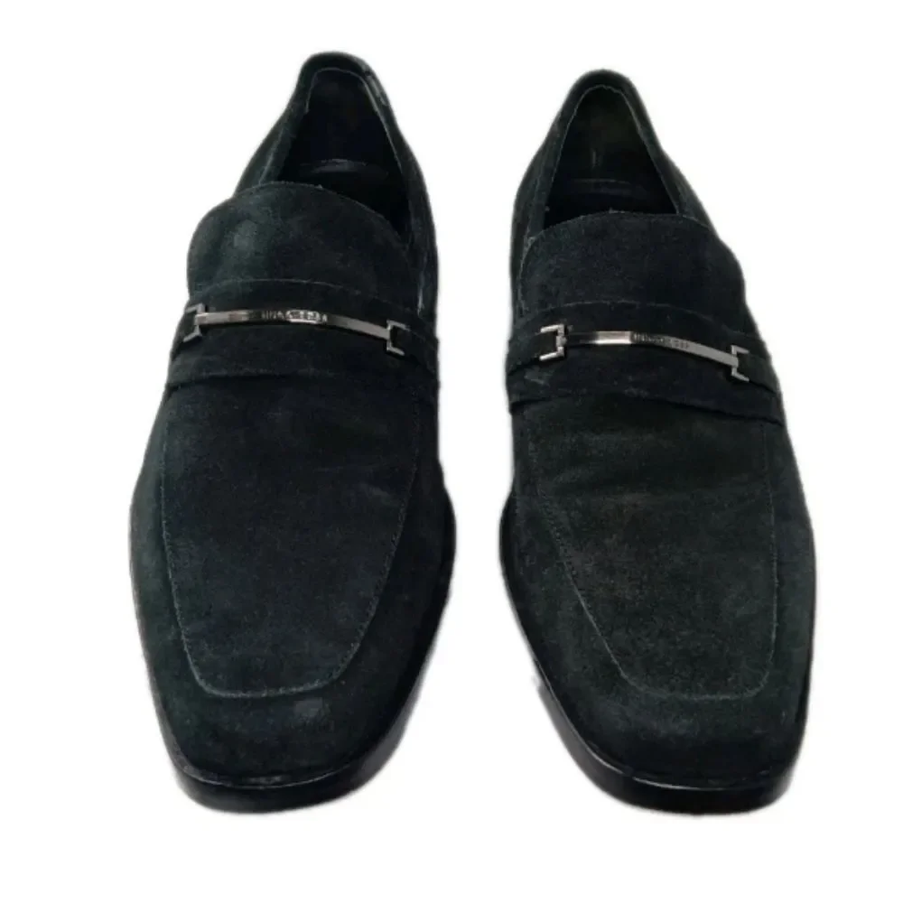 Hugo Boss Varmio Black Suede Loafers Men's Size 11.5 Retail $225